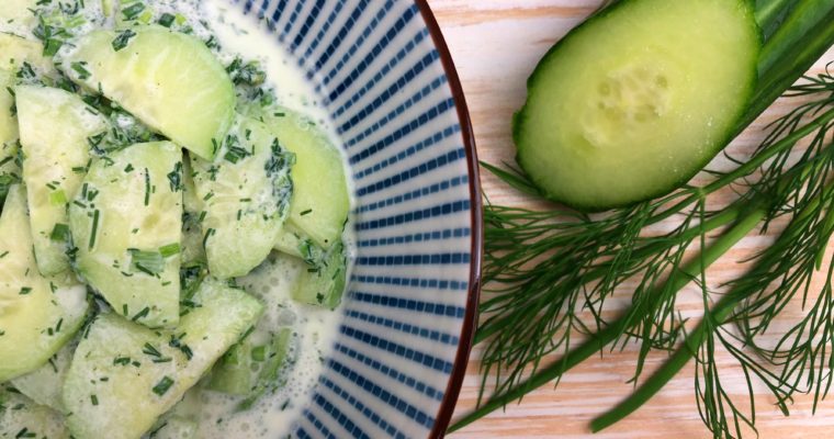 Gurkensalat mit Mamis Dressing